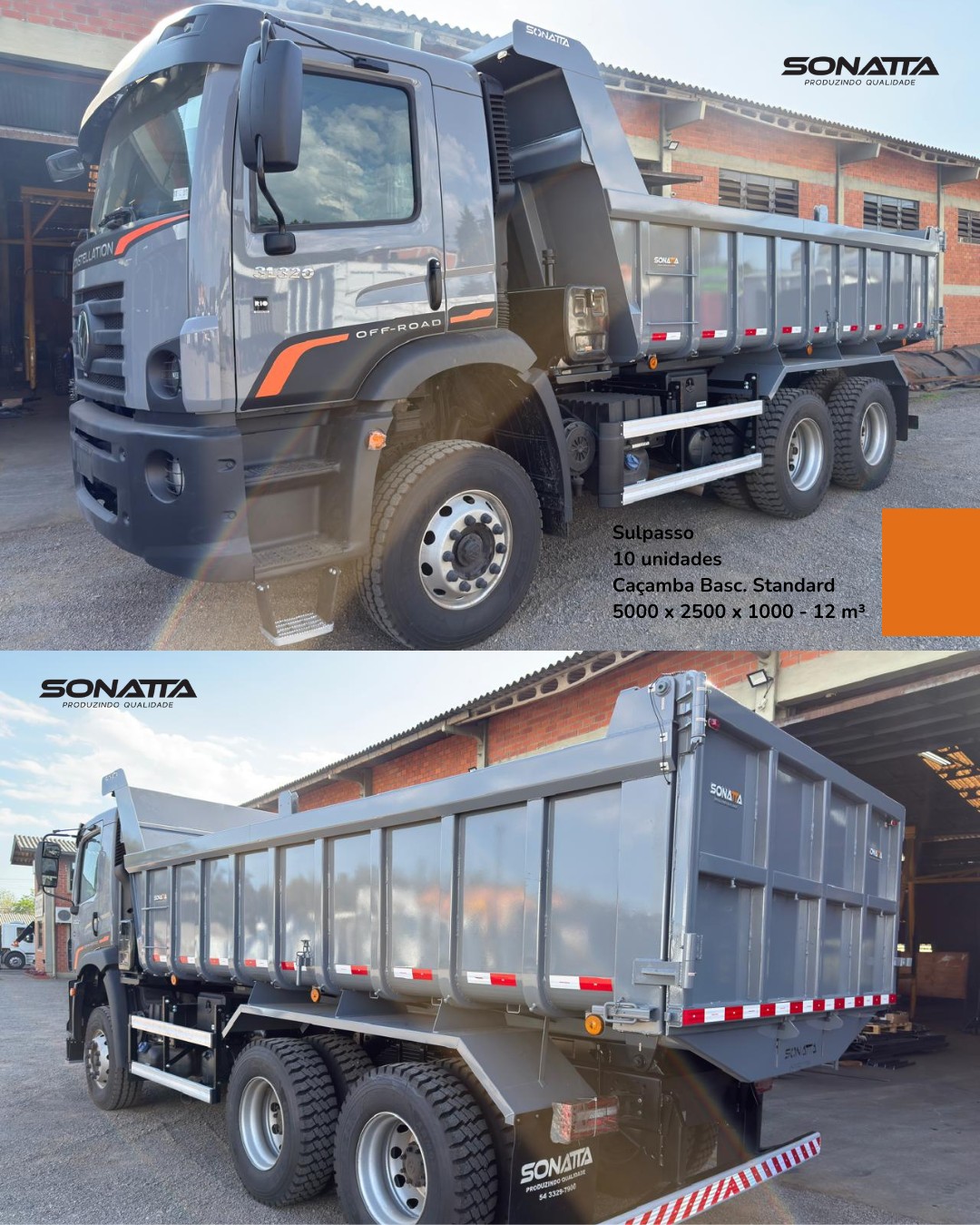 Entrega Sulpasso — 10 unidades Caçamba Standard